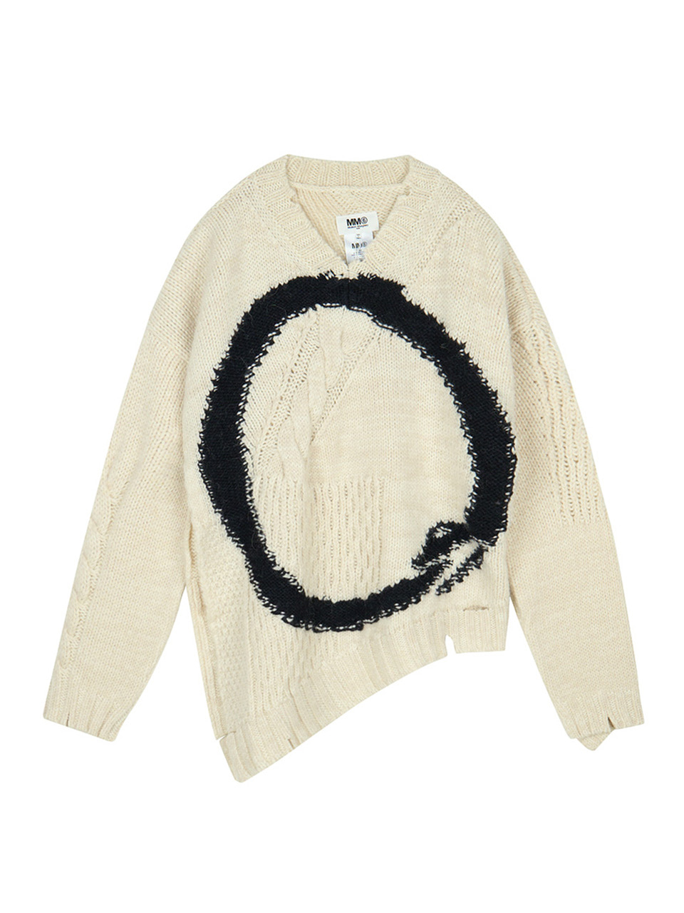 MM6 - CIRCLE CABLE KNIT (OFF WHITE)