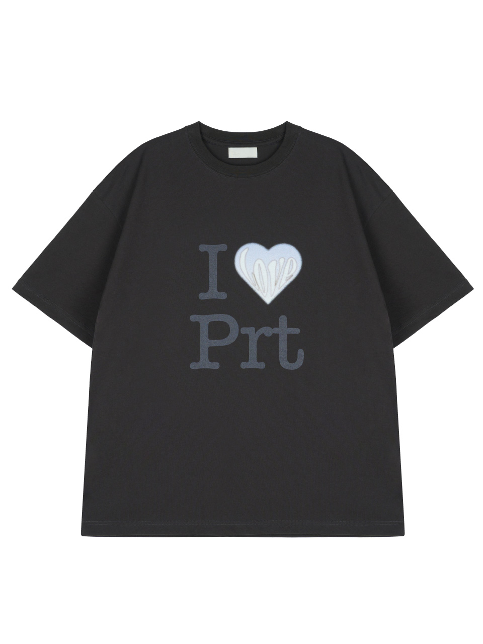 PRTPRT SHOP - I LOVE PRT T SHIRT (CHARCOAL)