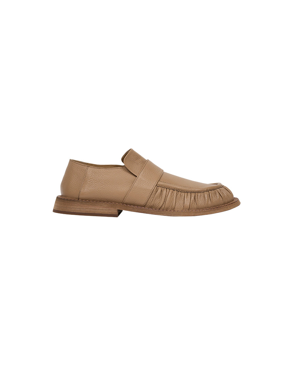 MARSELL - ESTIVA RUCHED LEATHER LOAFER (BEIGE)