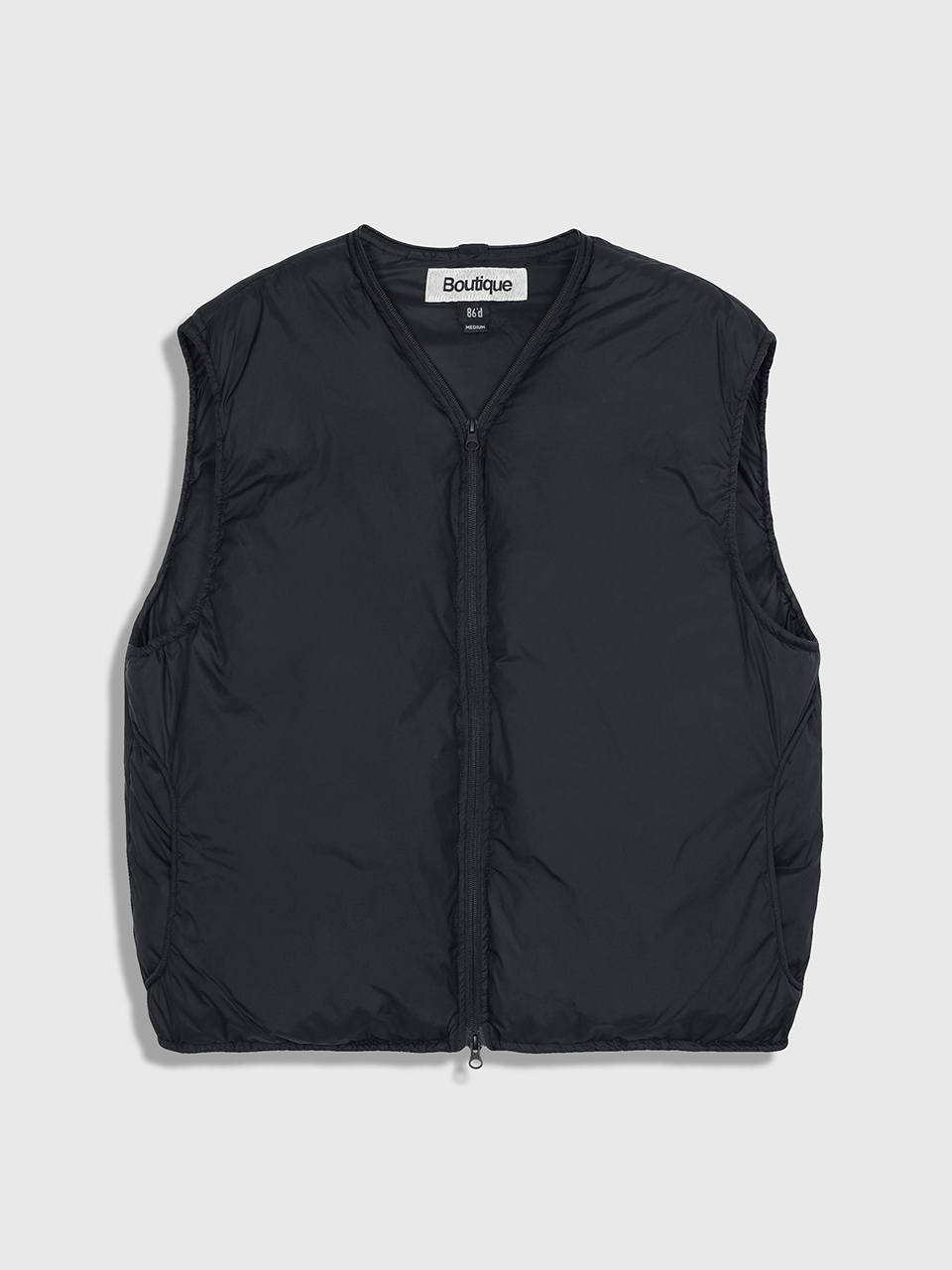 86D - Full Zip Down Vest (Black)