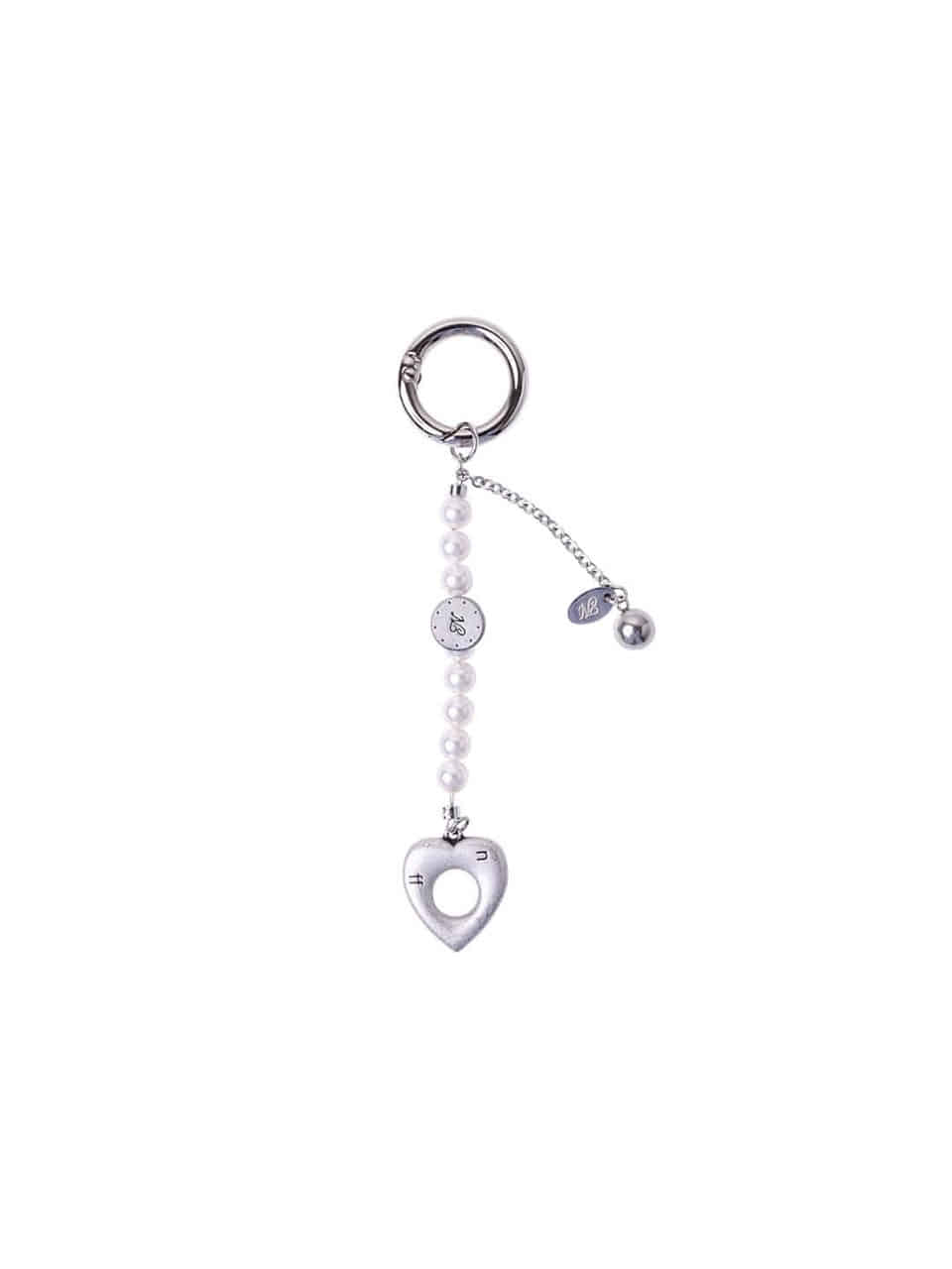 NFF - HEART CHARM KEY RING (SILVER)