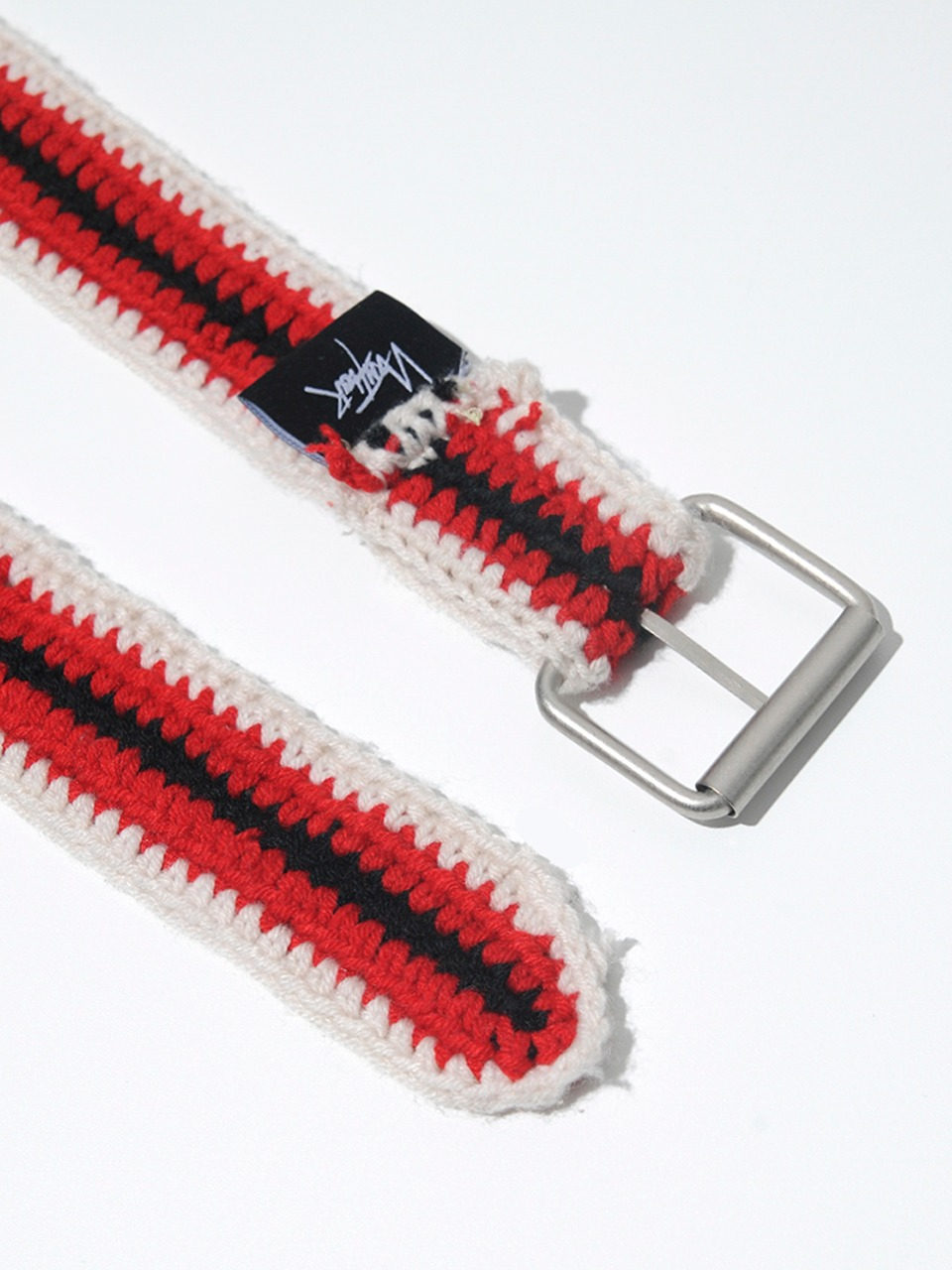 NON FLOOR - MULTI COLOR KNITTED BELT (RED)