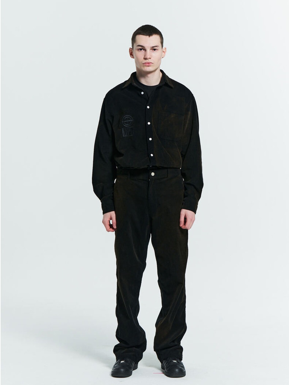 PLASTICPRODUCT - MPa BLEACHED CORDUROY SHIRTS (BLACK)