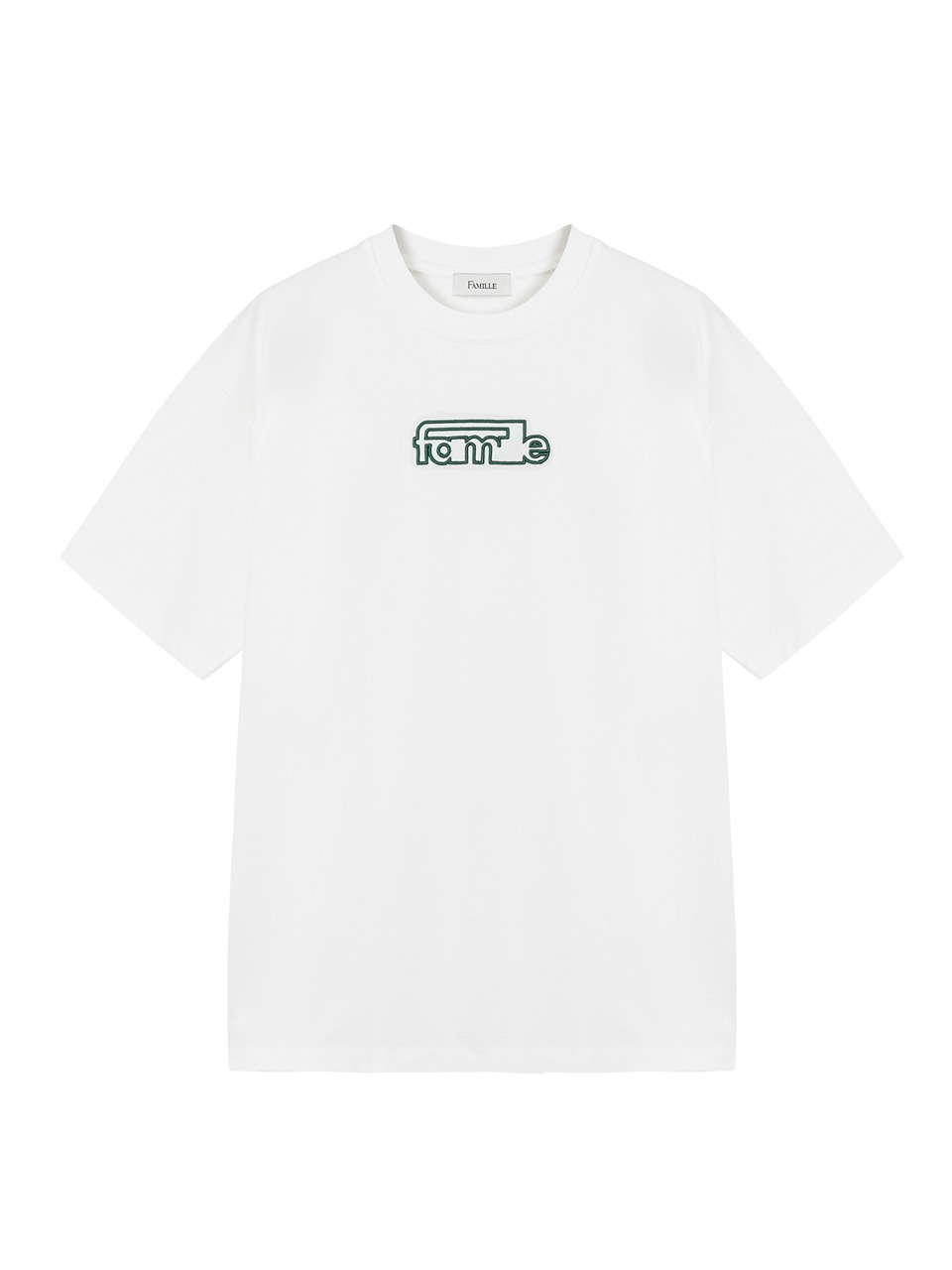 FAMILLE - LINKED EMBROIDERY LOGO T-SHIRT (WHITE)