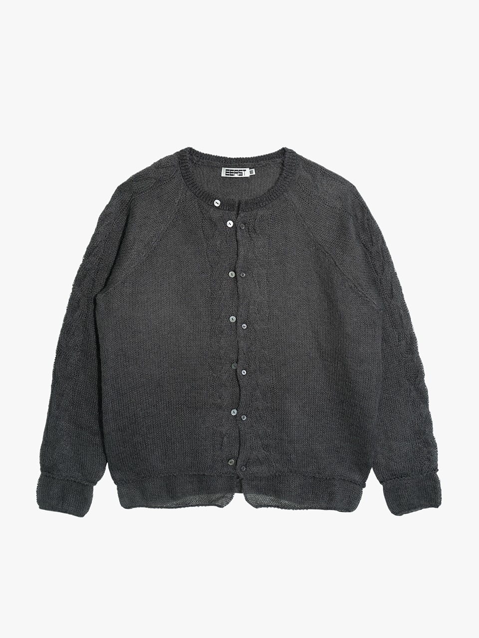EERST - DOUBLE LAYERED CARDIGAN (CHARCOAL)