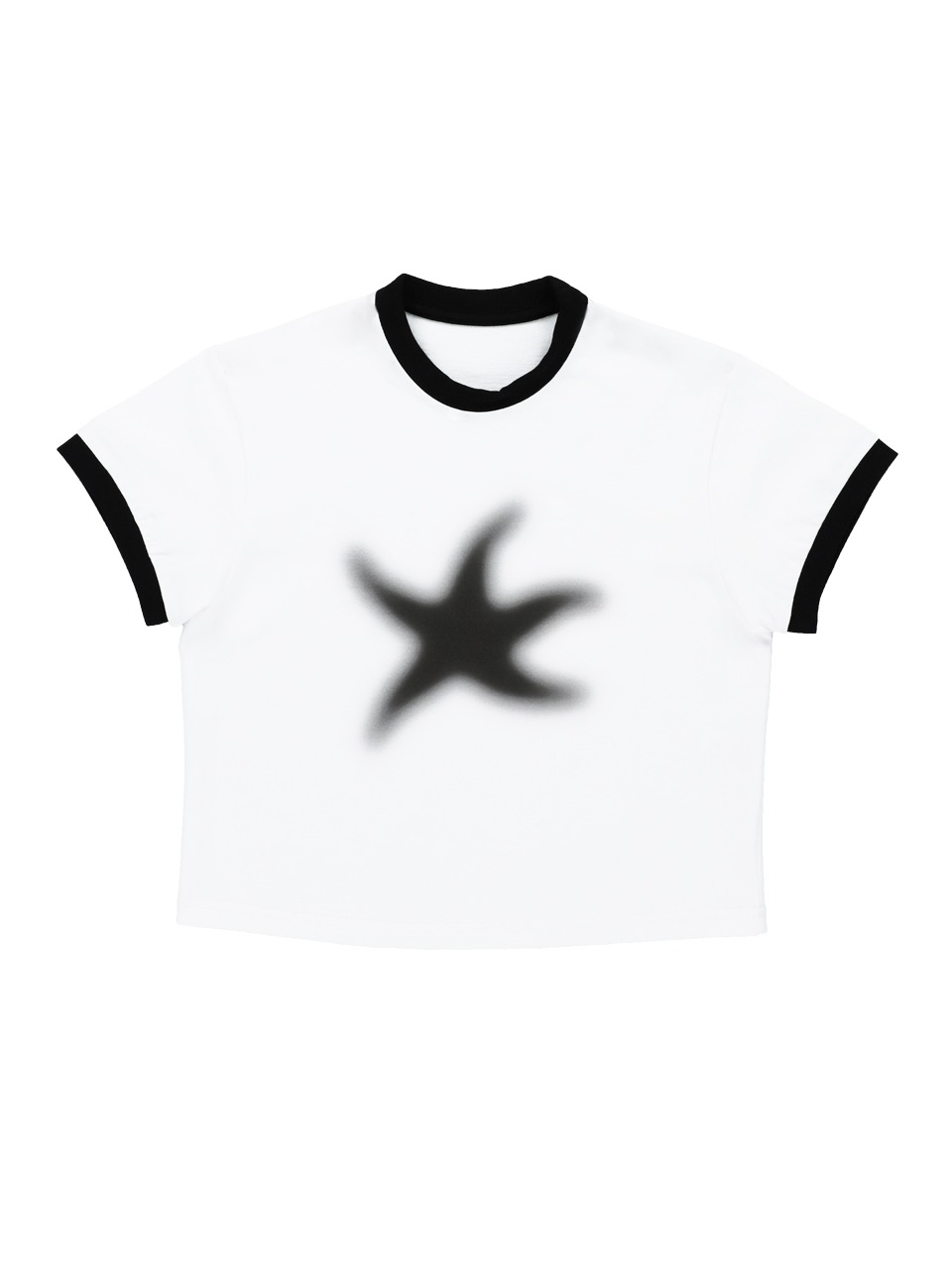 THECOLDESTMOMENT - TCM CLOUDY STARFISH RINGER T (WHITE/BLACK)