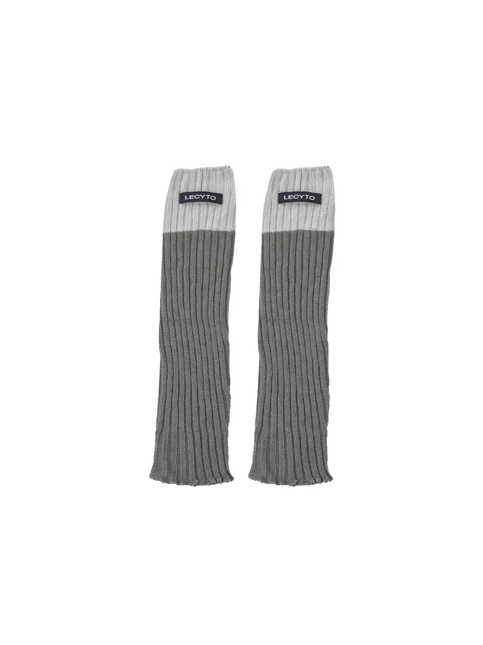 LECYTO - LONG KNIT COMBI LEG WARMER (CHARCOAL)