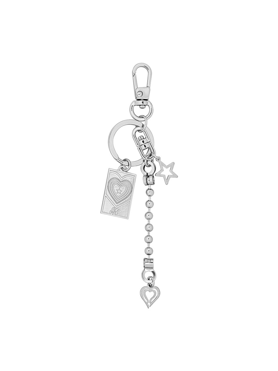 NFF - STAR IN HEART KEY RING (SLIVER)