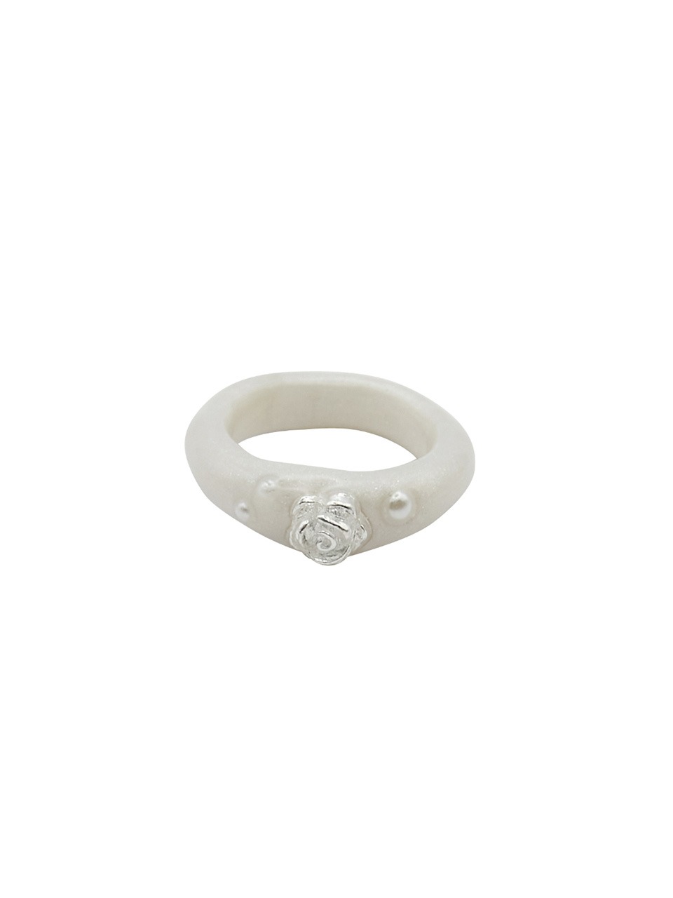 NFF - ROSE SOLITAIRE RING (WHITE)