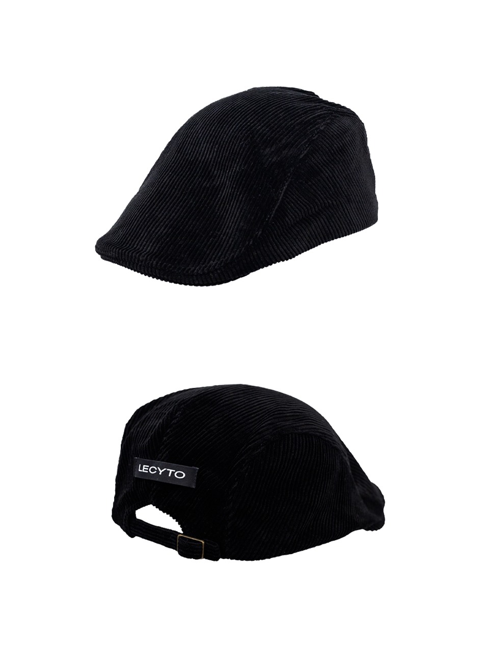 LECYTO - CORDUROY LOGO HUNTING CAP (BLACK)